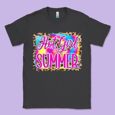 Hot Girl Summer Tie Dye Leopard Classic Tee Designed By Cowcowdesign
