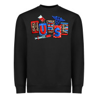 Black usa nurse Heavyweight Sweatshirt - RanaPortraitStore