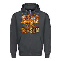 Smoke Tis' the season Fall Heifer coffee cups Zipper Hoodie - RanaPortraitStore