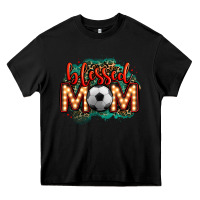 Black blessed soccer mom lightbulb letters Heavy Core Tee - OliviaCreatesArt