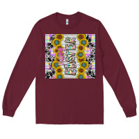 Burgundy happy easter Long Sleeve Tee - CowhideDigitalArt