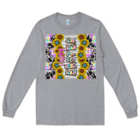 Heather Grey happy easter Long Sleeve Tee - CowhideDigitalArt