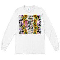 White happy easter Long Sleeve Tee - CowhideDigitalArt