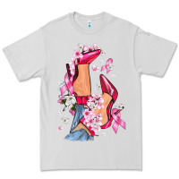 Dove Grey Cancer high heels Breast Cancer Premium Tee - FaDigitalArtStudio