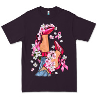 Plum Cancer high heels Breast Cancer Premium Tee - FaDigitalArtStudio