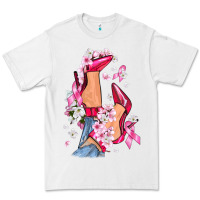 White Cancer high heels Breast Cancer Premium Tee - FaDigitalArtStudio