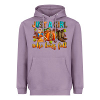 Lavender Just a girl who loves Fall Heavyweight Hoodie - RanaPortraitStore