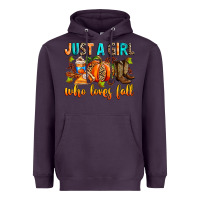 Plum Just a girl who loves Fall Heavyweight Hoodie - RanaPortraitStore