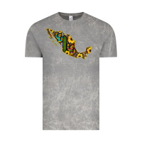 Cloud Rock Guerrero Mexico Serape Cactus Sunflower Map Vintage Tee - RanaPortraitStore