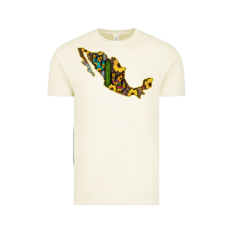 Guerrero Mexico Serape Cactus Sunflower Map Vintage Tee by RanaPortraitStore | Teevron
