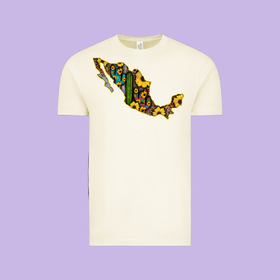 Guerrero Mexico Serape Cactus Sunflower Map Vintage Tee Designed By Ranaportraitstore