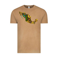 Vintage Camel Guerrero Mexico Serape Cactus Sunflower Map Vintage Tee - RanaPortraitStore