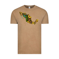 Vintage Coffee Guerrero Mexico Serape Cactus Sunflower Map Vintage Tee - RanaPortraitStore
