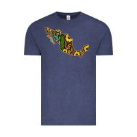 Vintage Denim Guerrero Mexico Serape Cactus Sunflower Map Vintage Tee - RanaPortraitStore