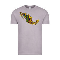 Vintage Zinc Guerrero Mexico Serape Cactus Sunflower Map Vintage Tee - RanaPortraitStore