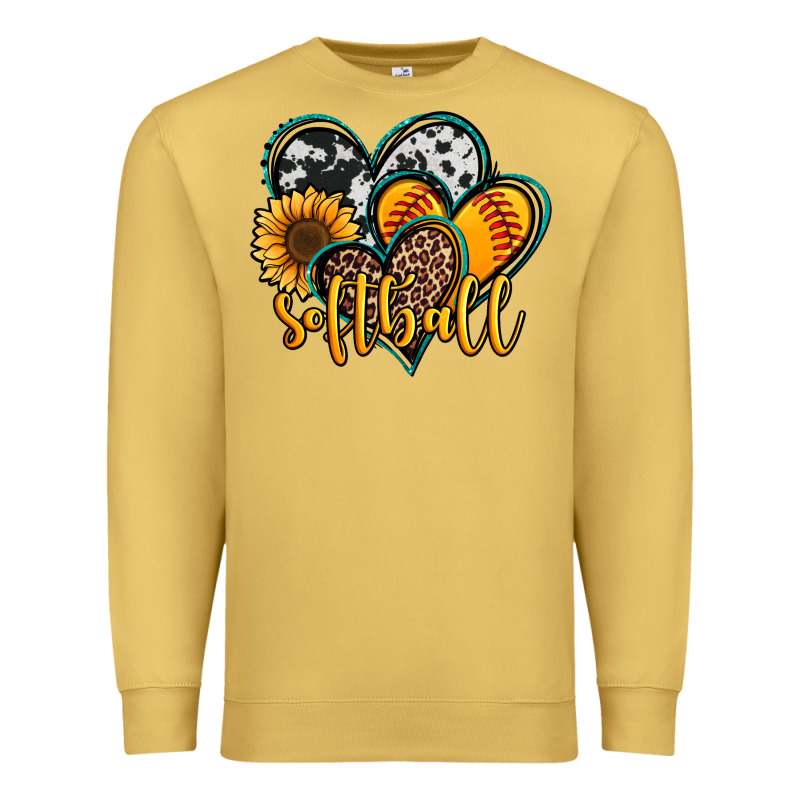 Softball Hearts Premium Sweatshirt by Jasminsmagicworld | Teevron
