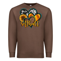 Chestnut softball hearts Premium Sweatshirt - Jasminsmagicworld