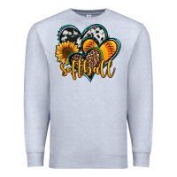 Heather Grey softball hearts Premium Sweatshirt - Jasminsmagicworld