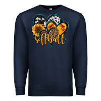 Navy softball hearts Premium Sweatshirt - Jasminsmagicworld