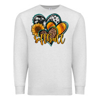 Oatmeal Heather softball hearts Premium Sweatshirt - Jasminsmagicworld