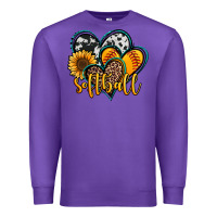 Purple softball hearts Premium Sweatshirt - Jasminsmagicworld