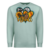 Seafoam softball hearts Premium Sweatshirt - Jasminsmagicworld