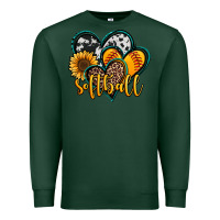 Sports Green softball hearts Premium Sweatshirt - Jasminsmagicworld