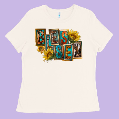 Western Blessed Ladies Tee Designed By Fadigitalartstudio