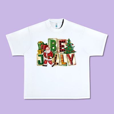 Be Jolly Santa Christmas Urban Heavy Tee Designed By Fadigitalartstudio