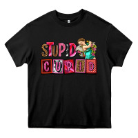 Black stupid cupid with cupid olivia Heavy Core Tee - OliviaCreatesArt