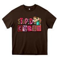 Chocolate Brown stupid cupid with cupid olivia Heavy Core Tee - OliviaCreatesArt