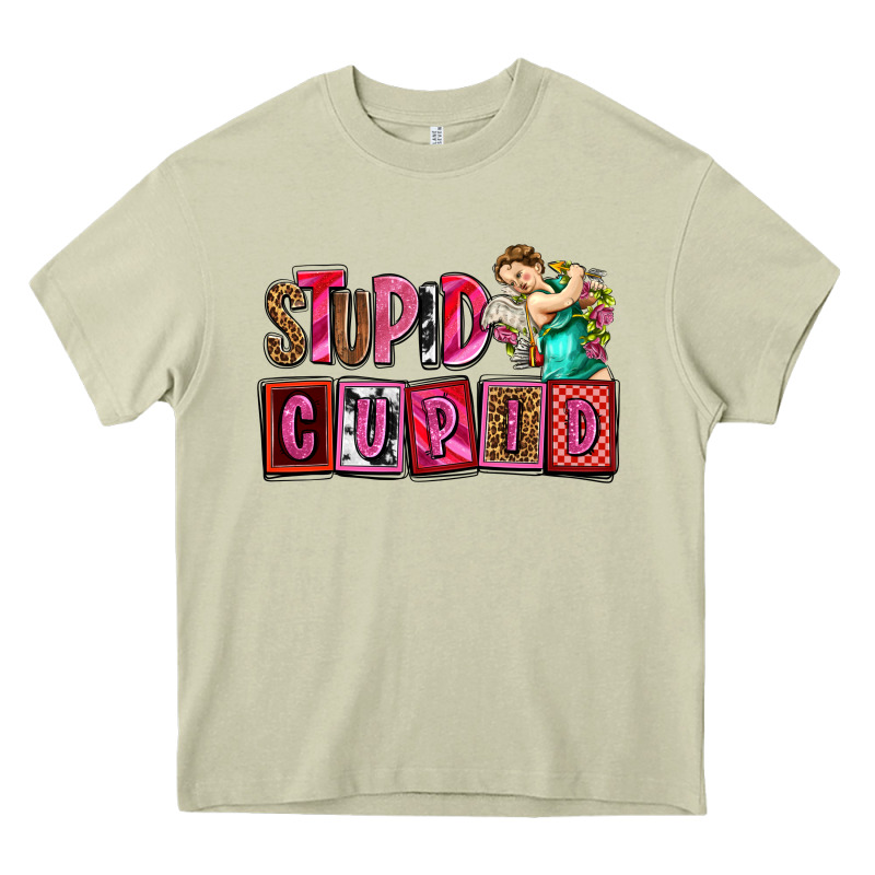 Stupid Cupid With Cupid Olivia Heavy Core Tee by OliviaCreatesArt | Teevron