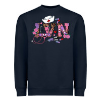 Navy valentines day lvn Heavyweight Sweatshirt - RanaPortraitStore