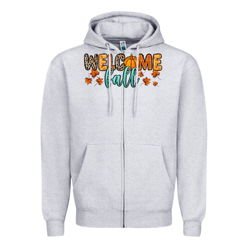 Welcome Fall Zipper Hoodie by RanaPortraitStore | Teevron