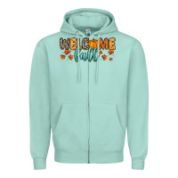 Seafoam Welcome Fall Zipper Hoodie - RanaPortraitStore