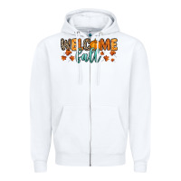White Welcome Fall Zipper Hoodie - RanaPortraitStore