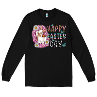 Black happy easter day Long Sleeve Tee - CowhideDigitalArt