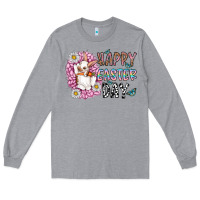 Heather Grey happy easter day Long Sleeve Tee - CowhideDigitalArt