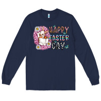 Navy happy easter day Long Sleeve Tee - CowhideDigitalArt