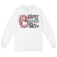 White happy easter day Long Sleeve Tee - CowhideDigitalArt