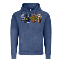 Vintage Denim Police Coffee Vintage Hoodie - CowhideDigitalArt