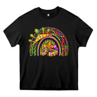 Black mardi gras rainbow Heavy Core Tee - OliviaCreatesArt