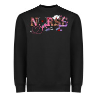 Black valentines day nurse Heavyweight Sweatshirt - RanaPortraitStore