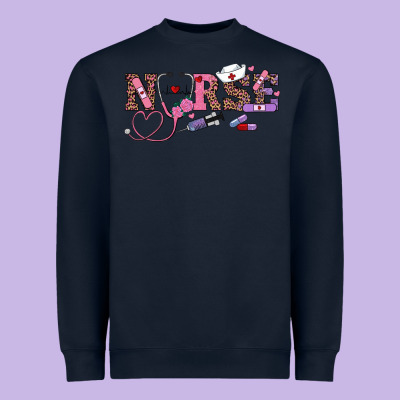 Valentines Day Nurse Heavyweight Sweatshirt Designed By Ranaportraitstore