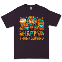 Plum Happy Thanksgiving Coffee Cups Premium Tee - FaDigitalArtStudio