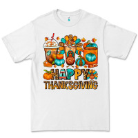 White Happy Thanksgiving Coffee Cups Premium Tee - FaDigitalArtStudio