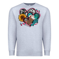 Heather Grey nurse hearts Premium Sweatshirt - Jasminsmagicworld