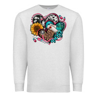 Oatmeal Heather nurse hearts Premium Sweatshirt - Jasminsmagicworld