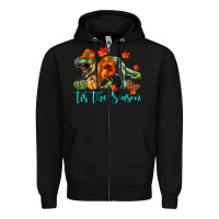 Black T- Rex Tis The Season Zipper Hoodie - RanaPortraitStore