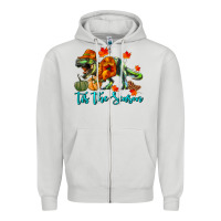 Dove Grey T- Rex Tis The Season Zipper Hoodie - RanaPortraitStore